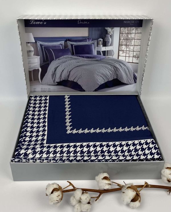 Постільна білизна Maison D'or сатин 200х220 Lowe's Navy