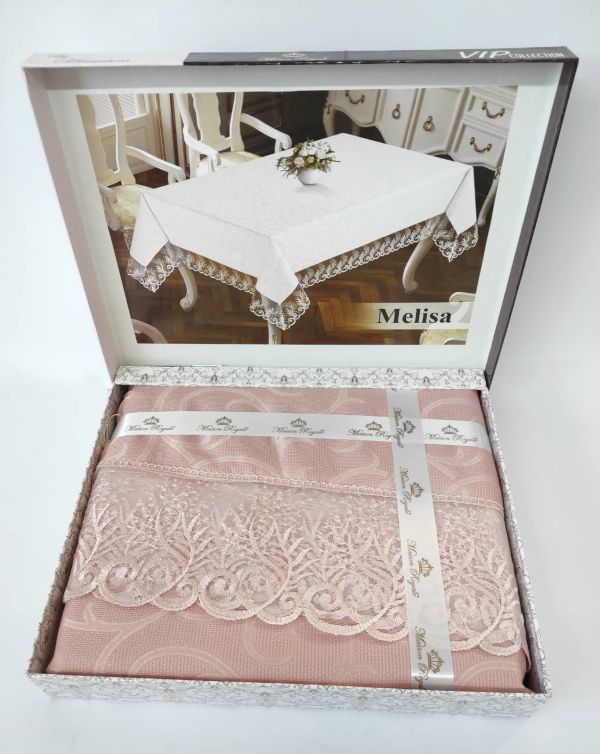 Скатертина Maison Royale 160x400 ovale Melisa Pudra