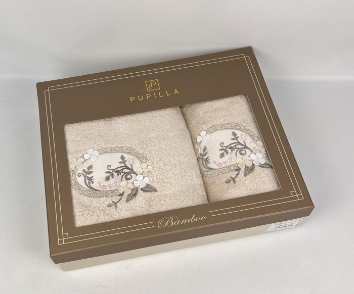 Набір махрових рушників Pupilla 2шт Hayal 3 Bej