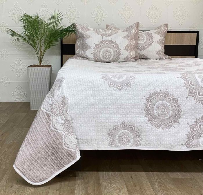 Покривало Moda Box 240x260 з наволочками Ahzen A.Kahve
