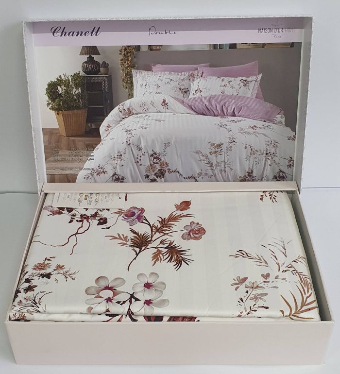 Постільна білизна Maison D'or сатин 200х220 Chanell Dark Lilac