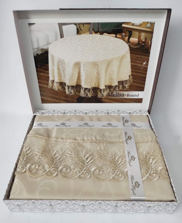 Скатертина Maison Royale 160 Q Melisa Cappucino