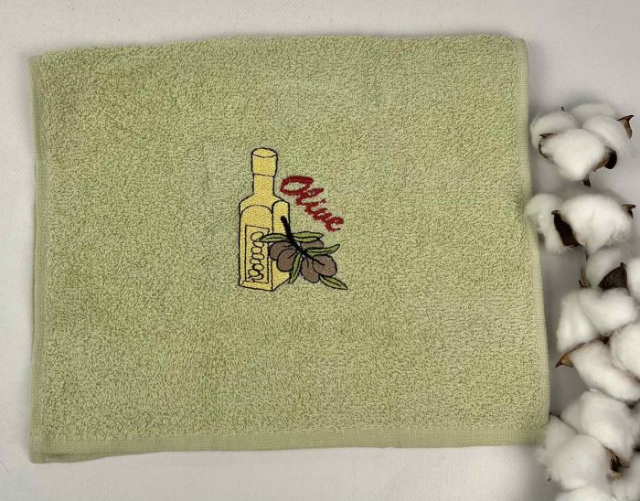 Набір махрових кухонних рушників Happy cotton 6шт Olive