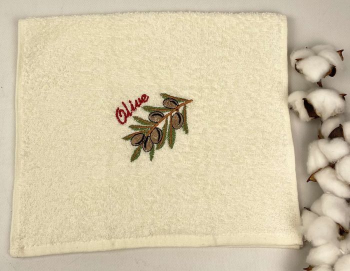 Набір махрових кухонних рушників Happy cotton 6шт Olive