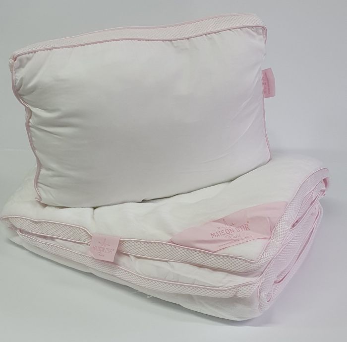 Набір дитячий Maison D'or Ковдра + Подушка Coral Pink
