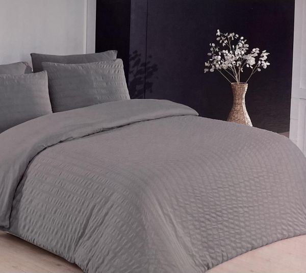 Постільна білизна Maison D'or трикотаж-страйп 200х220 Elissa Natural Grey