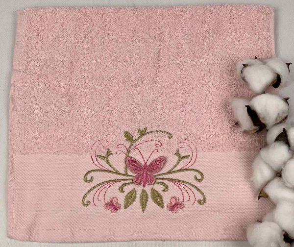 Махровий рушник Ma Me 30х50 Butterfly 3 Pink