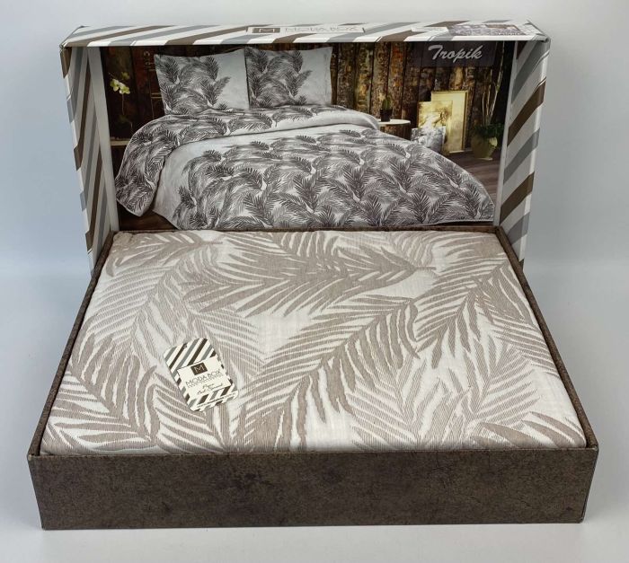 Покривало Moda Box 240х260 з наволочками Tropik Bej