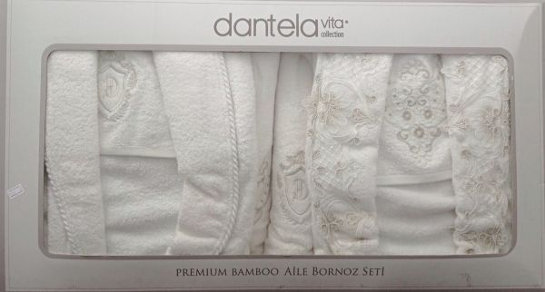 Халат-набір Dantela Premium Bamboo Afrodit Krem