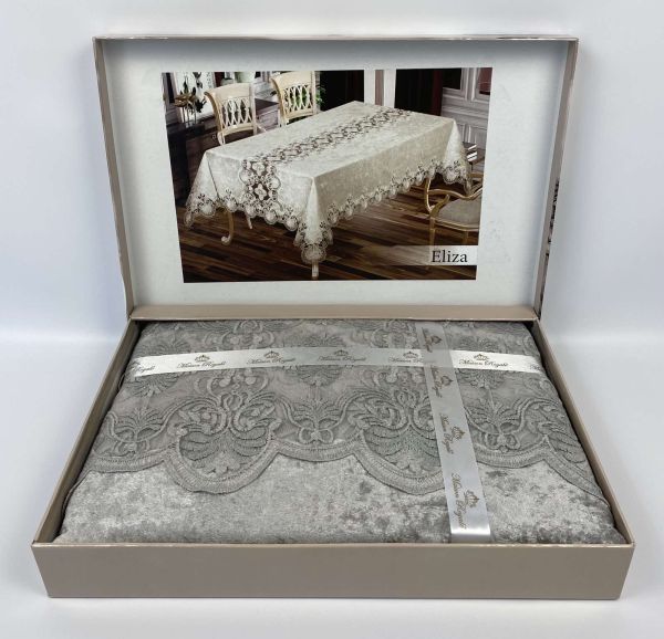 Скатертина Велюр Maison Royale 160x220 Eliza Grey