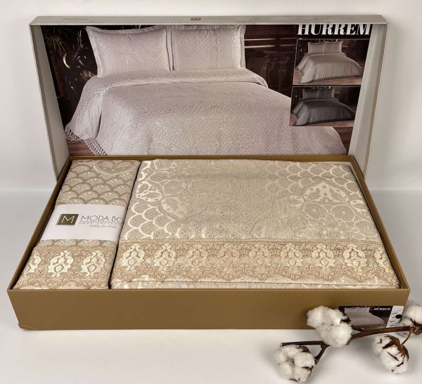 Покривало Moda Box 240х260 з наволочками Hurrem Kapi