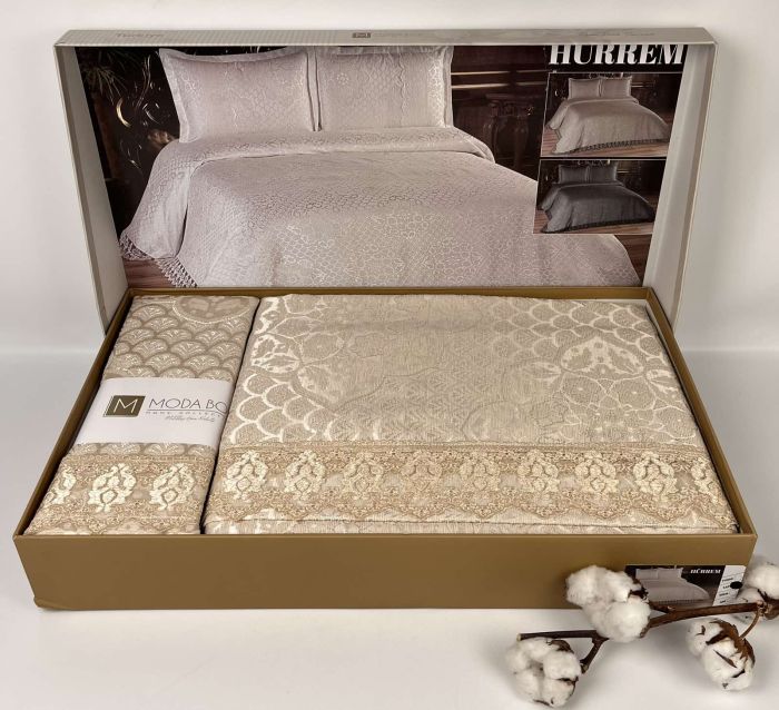 Покривало Moda Box 240х260 з наволочками Hurrem Kapi