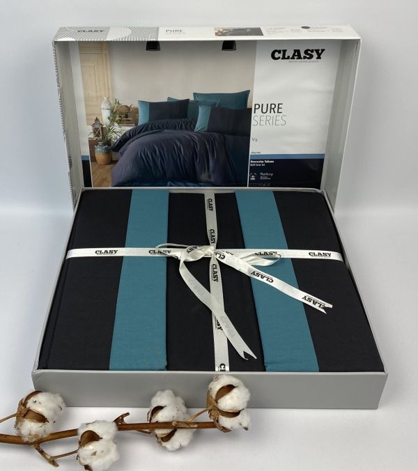 Постільна білизна CLASY ранфорс 200x220 см Pure Series V-5 Antrasit