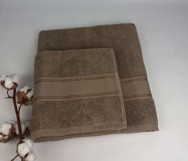 Набір рушників Philippus Collesium Cotton 2 шт Soft Коричневий(ЕA071)
