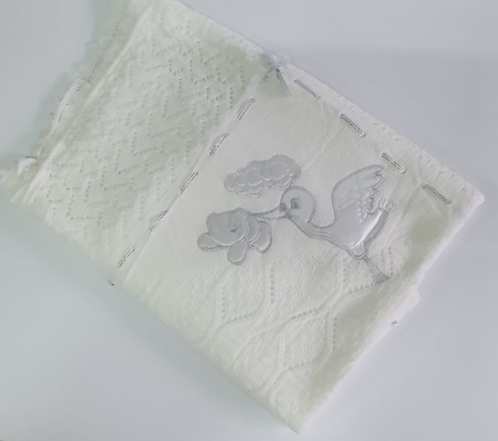 Крижма утеплена White-silver