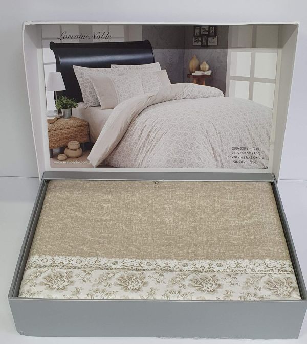 Постільна білизна Maison D'or ранфорс Lorraine Noble 200х220 Beige