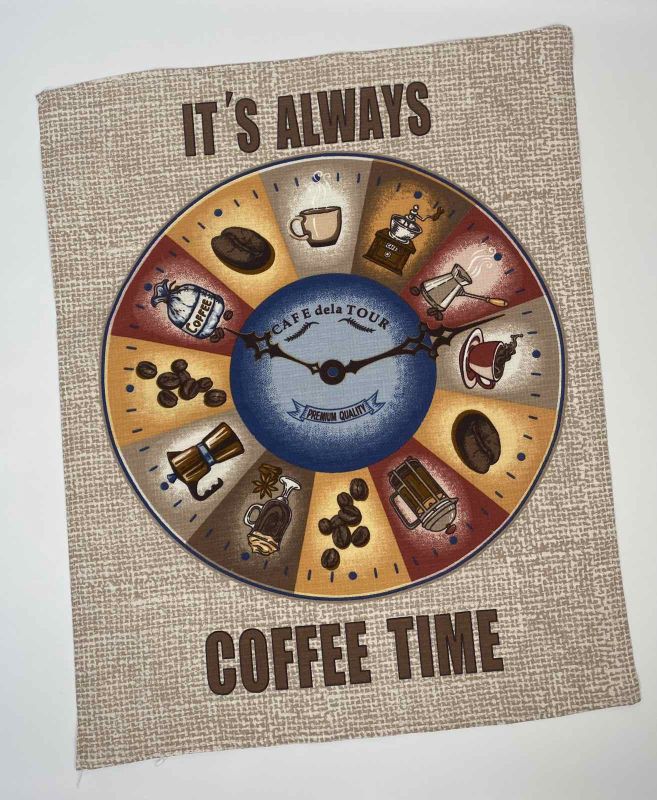 Рушник кухонний вафельний "Coffee time" Model-2 60х50