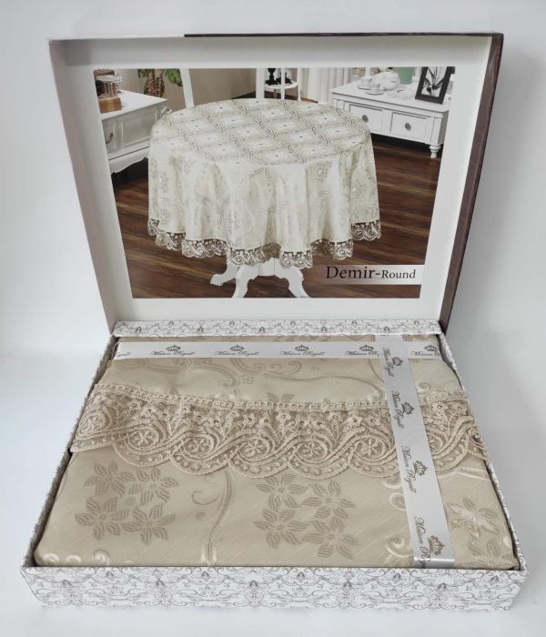 Скатертина Maison Royale 160 круг Demir Cappucino
