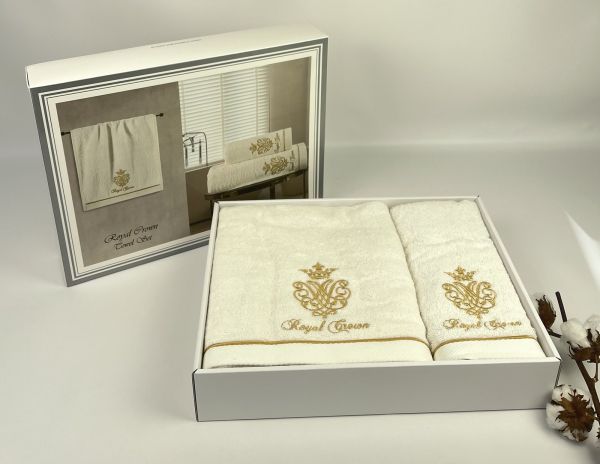 Рушники Maison D'or 3шт Royal Crown Ecru