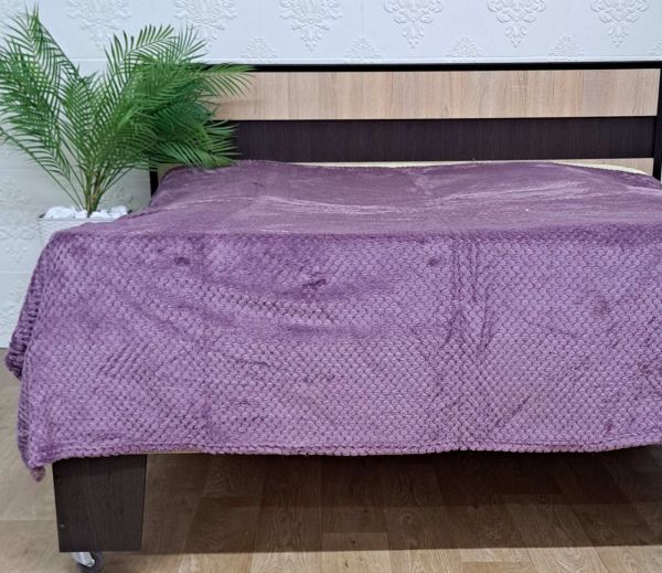 Покривало велюр без упаковки 200х220 Purple (1182)