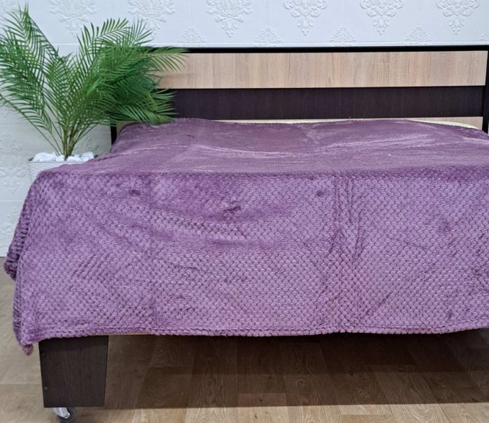 Покривало велюр без упаковки 200х220 Purple (1182)