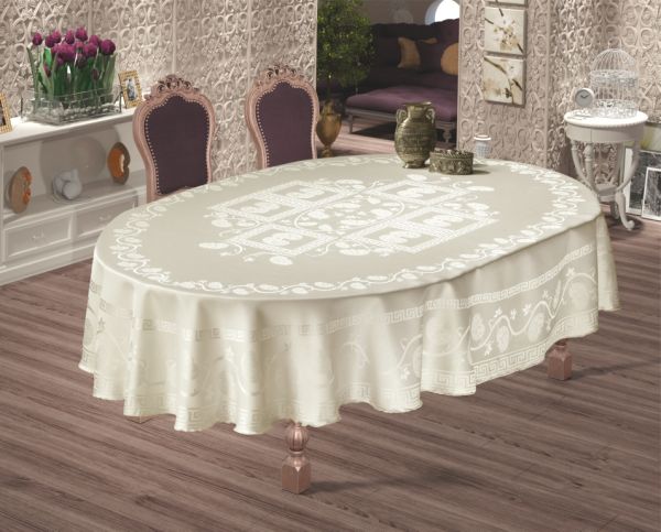 Скатертина  Maison Royale 160x220 Овал Cazibe Cream