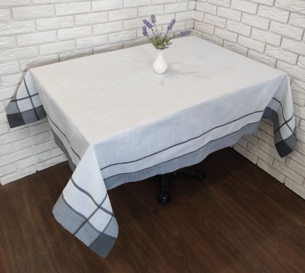 Скатертина льон 150*220 код 6003 Grey