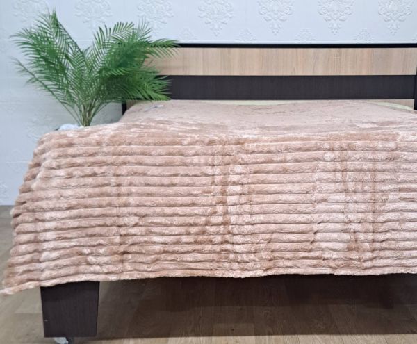 Покривало велюр 180х200 Dark  Beige (615)