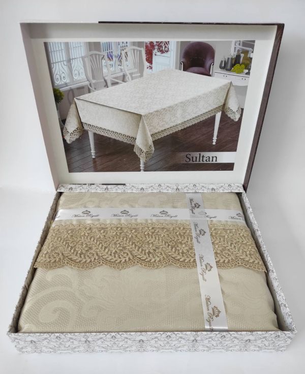 Скатертина Maison Royale 160x220 ovale Sultan Cappucino
