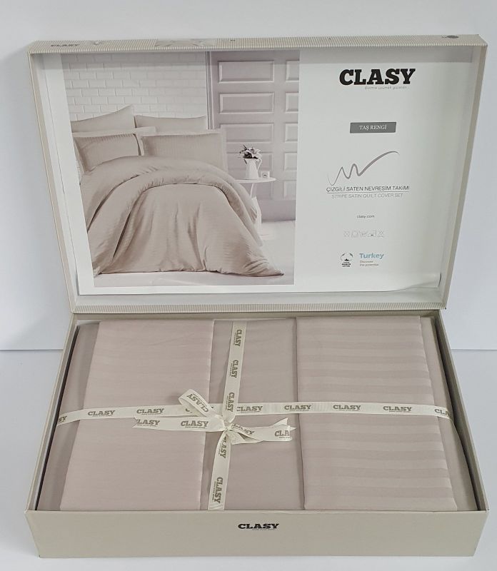 Постільна білизна CLASY страйп-сатин 200x220 см Tas Rengi
