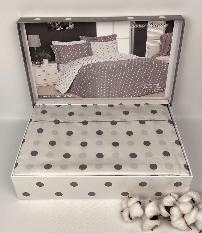 Постільна білизна Maison D'or сатин 160х220 Sweet Dreams Beige