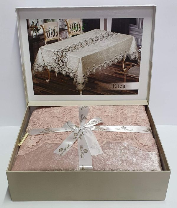 Скатертина Велюр Maison Royale 160x220 Eliza Powder