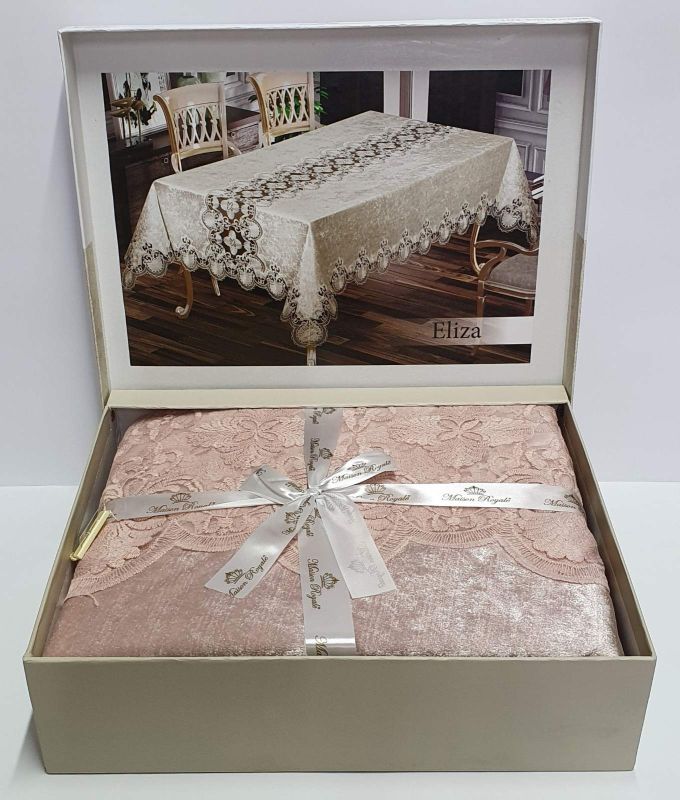 Скатертина Велюр Maison Royale 160x220 Eliza Powder