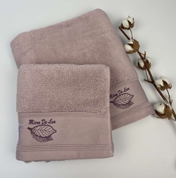 Набір рушників 2 шт Micro Cotton De Lux Purple