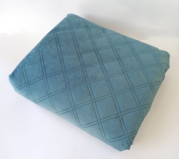 Покривало  ТЕП "ВЕЛЮР" 240*220см Blue  Ромб прямий