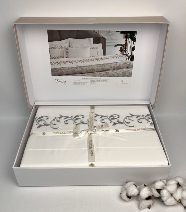 Постільна білизна Pepper Home Tiffany 200x220 White-Green