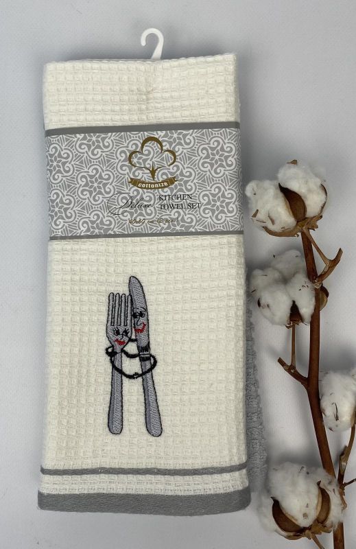 Набір кухонних рушників 2 шт Cottonize Cutlery Grey