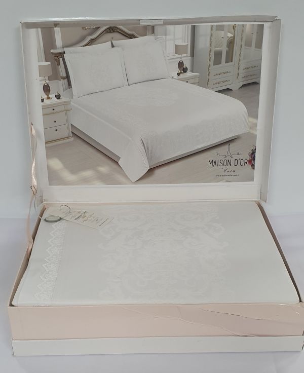 Постільна білизна Maison D'or сатин бамбук 200х220 Adrienne White