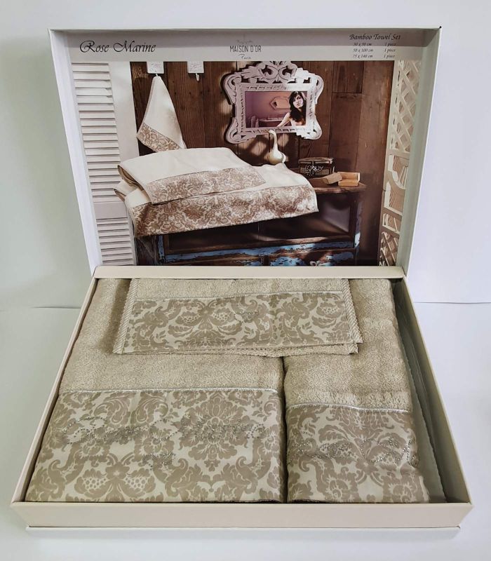 Рушники Maison D'or 3шт Rose Marine Beige