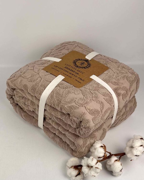 Простирадло махрове АЕ Jakard 150x220 Cappucino