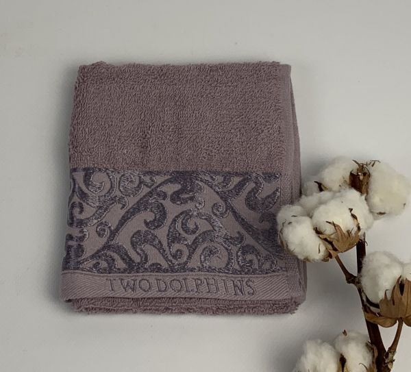 Рушник Two Dolphins Vip Cotton 30х50 Kalimnos Фіолетовий(A156)