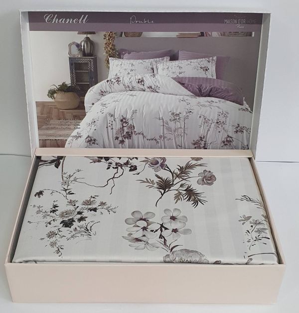 Постільна білизна Maison D'or сатин 200х220 Chanell Nature