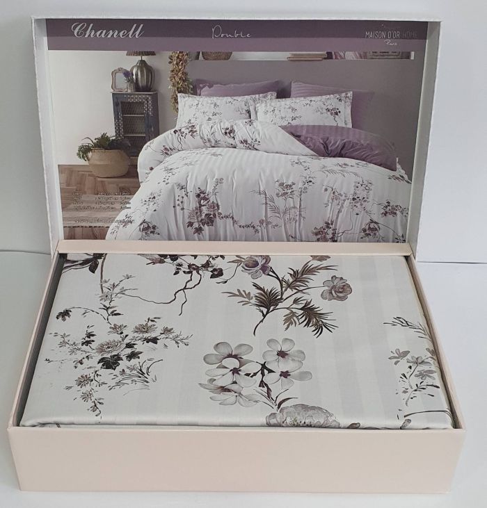 Постільна білизна Maison D'or сатин 200х220 Chanell Nature