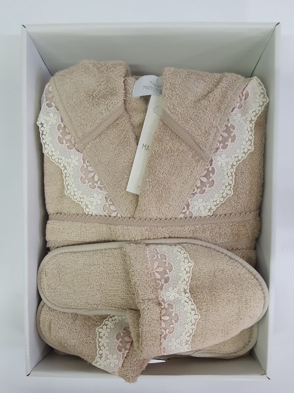 Халат жіночий Maison D'or Vanessa Beige S