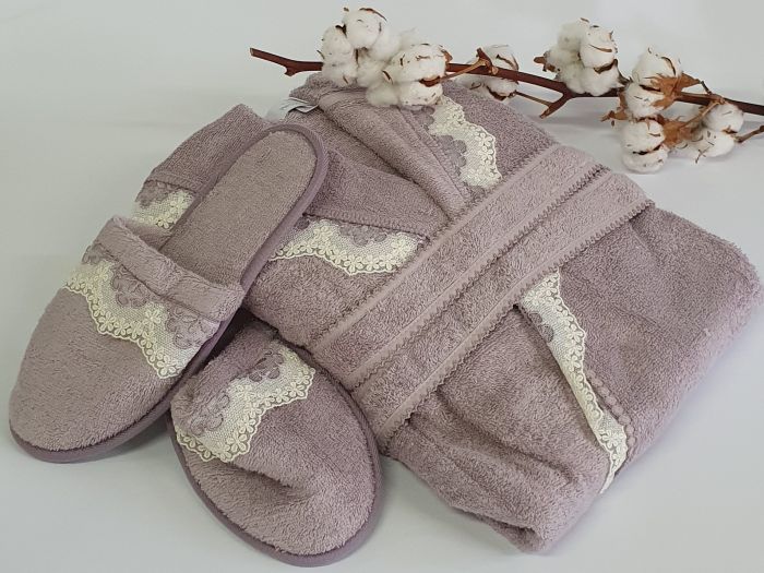 Халат жіночий Maison D'or Vanessa Dark Lilac L