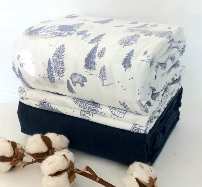 Постільна білизна Cotton Collection фланель 200x220 Deer Scene