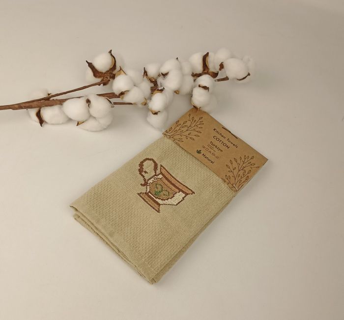 Набір вафельних рушників Meteor 2шт Pattern Hanger Coffe 3