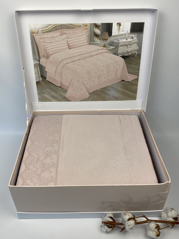 Набір Покривало + постіль Maison D'or Bernelle 260x260 Pudra
