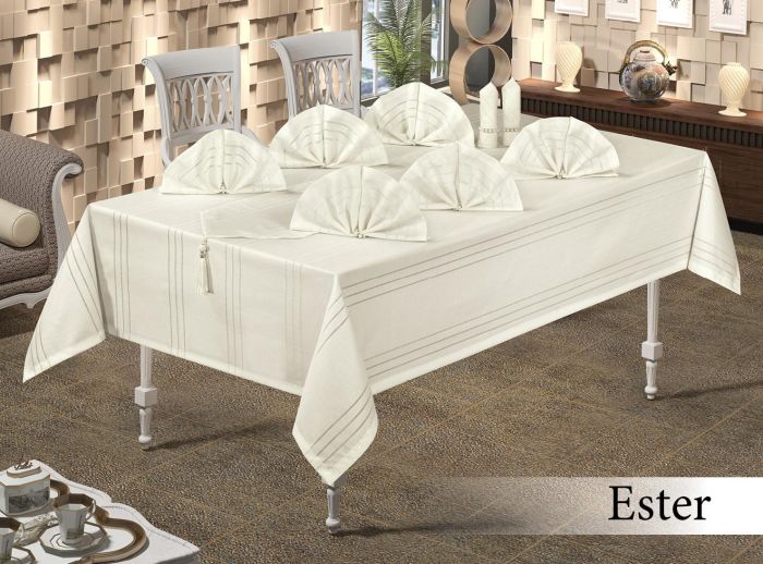 Скатертина Set Maison Royale 160x350+12 psc Ester Cream