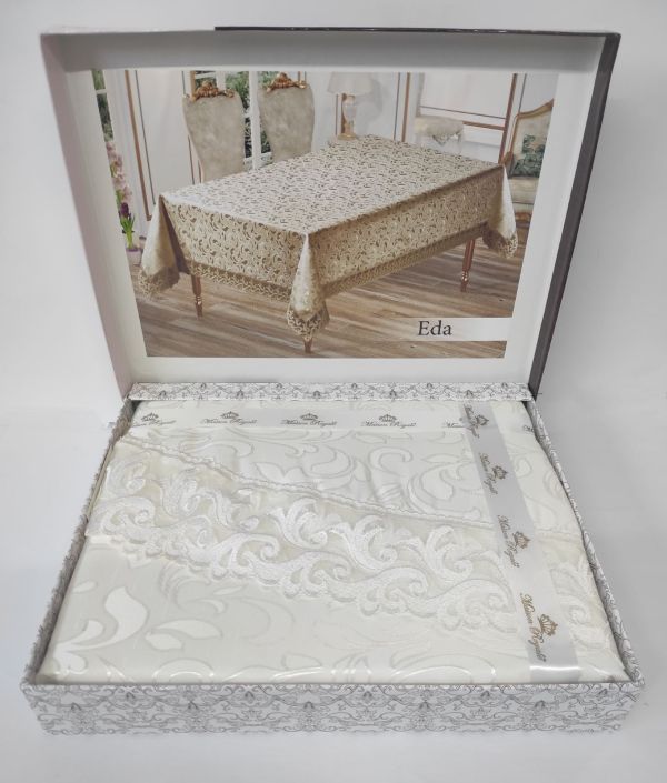 Скатертина Maison Royale 140x180 ovale Eda Cream